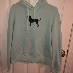 Black Dog Women’s Hooded Pullover in mint green